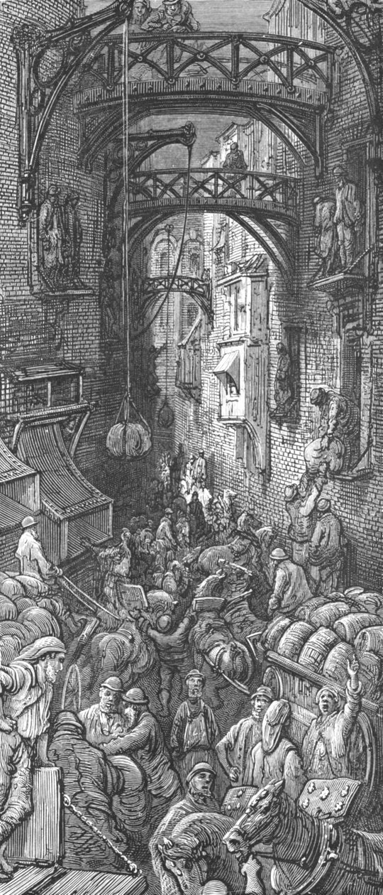 城市中的商业潮流》，1872年。   作者 古斯塔夫·多尔（Gustave Dore）