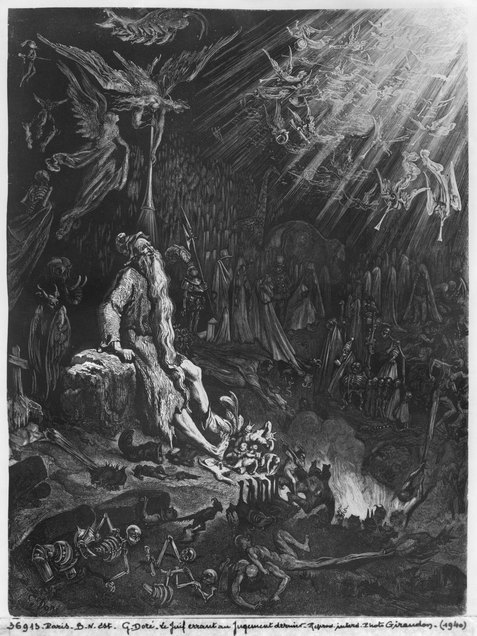 Felix Jean Gauchard（1825-72）镌刻的流浪犹太人和最后的审判 作者 古斯塔夫·多尔（Gustave Dore）