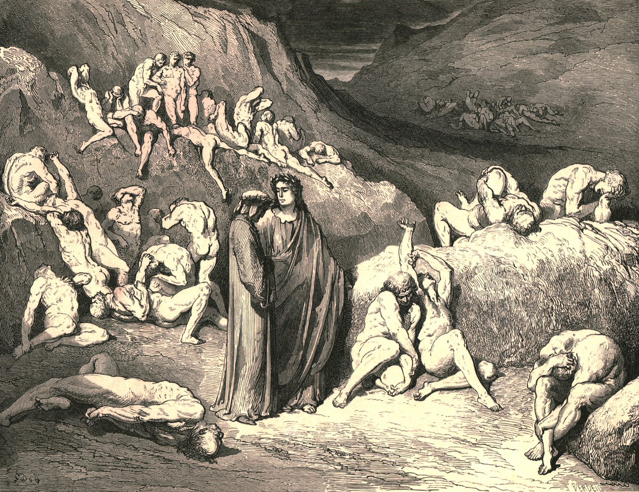 地壳是从下面的薄片中抽出来的，大约在1890年。 作者 古斯塔夫·多尔（Gustave Dore）