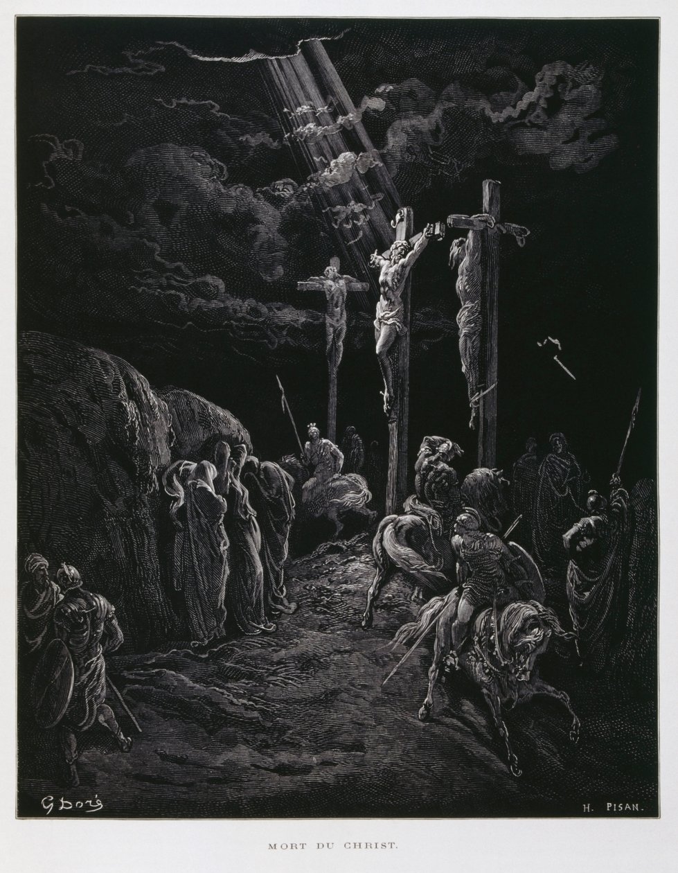 基督在十字架上的死亡，《多尔圣经》插图 作者 古斯塔夫·多尔（Gustave Dore）