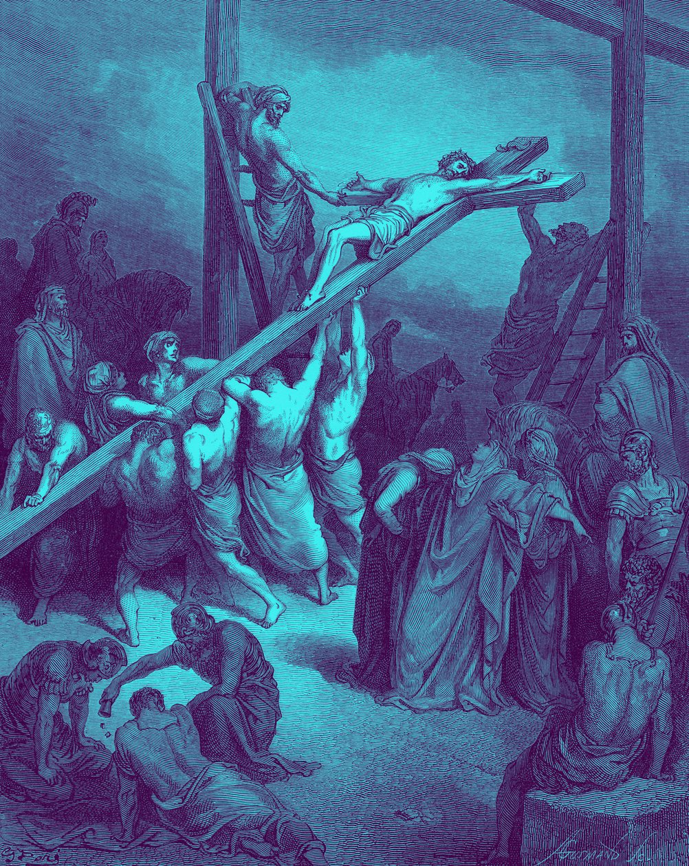 十字架的竖立--圣经 作者 古斯塔夫·多尔（Gustave Dore）