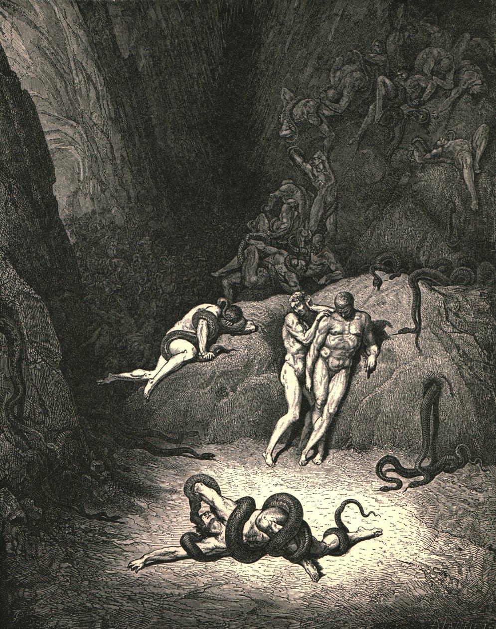 另外两个看着，大叫，啊！您如何改变，阿涅洛！，c1890。 作者 古斯塔夫·多尔（Gustave Dore）