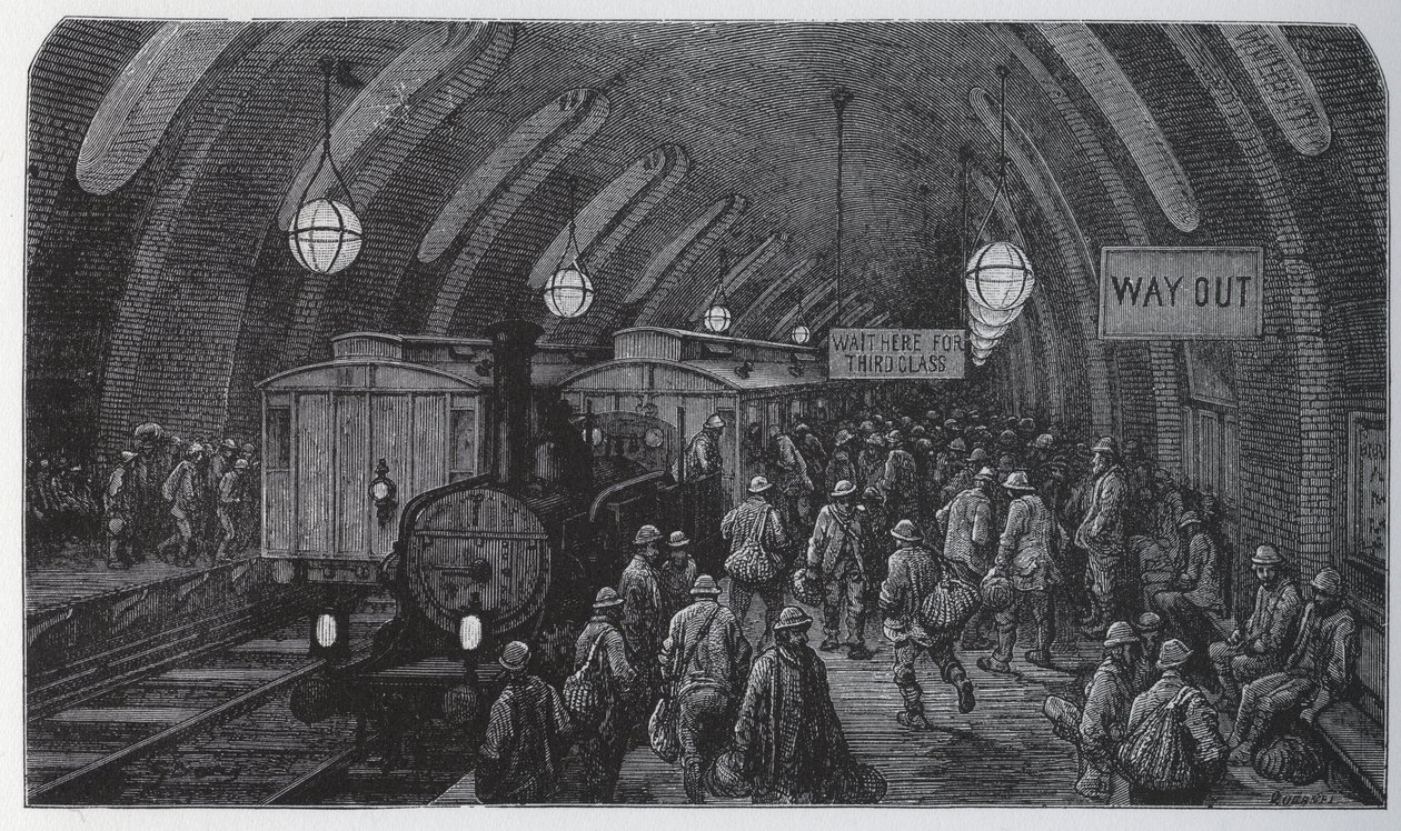 工人的火车- 作者 古斯塔夫·多尔（Gustave Dore）