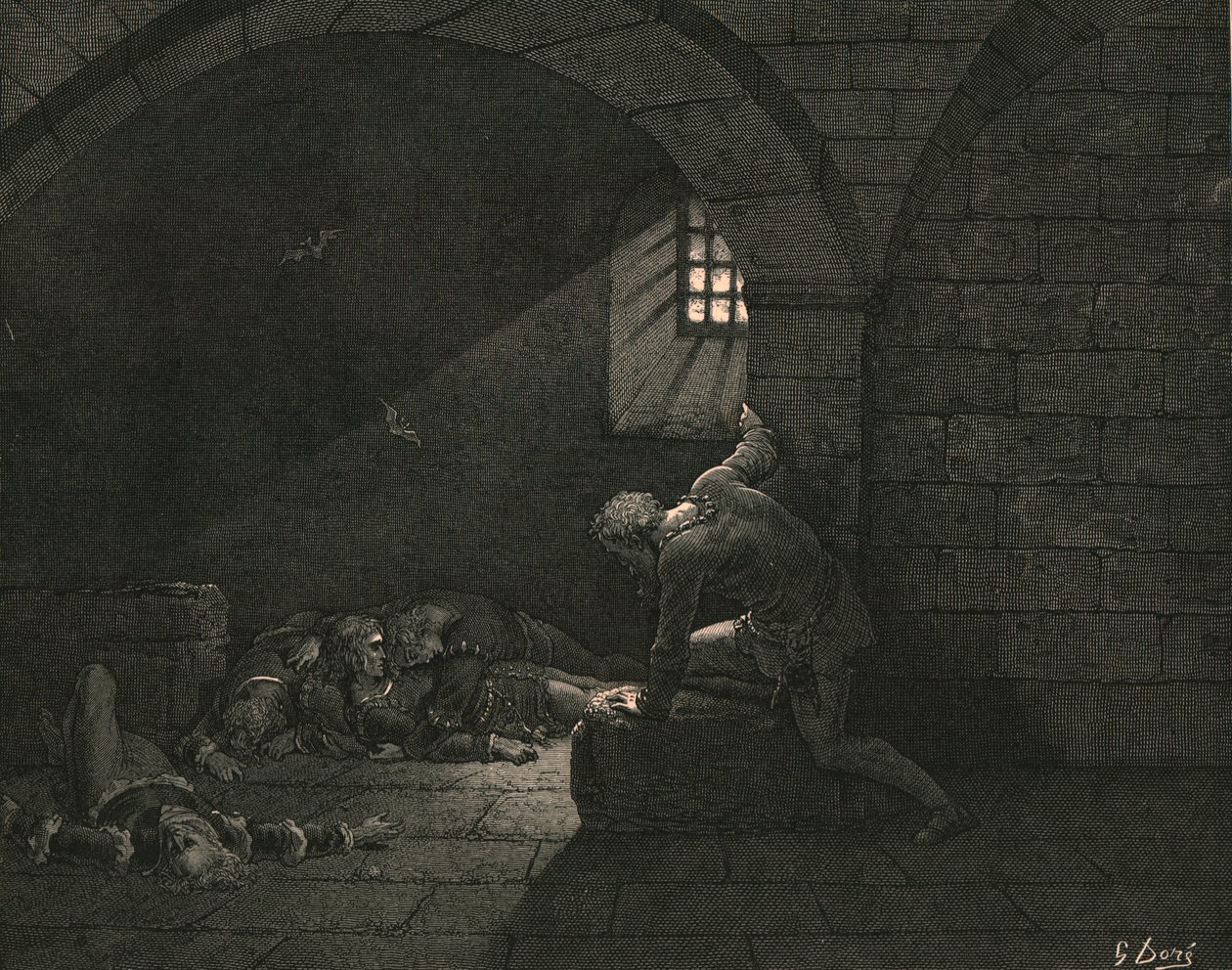 然后，斋戒掌握了悲伤，c1890。 作者 古斯塔夫·多尔（Gustave Dore）