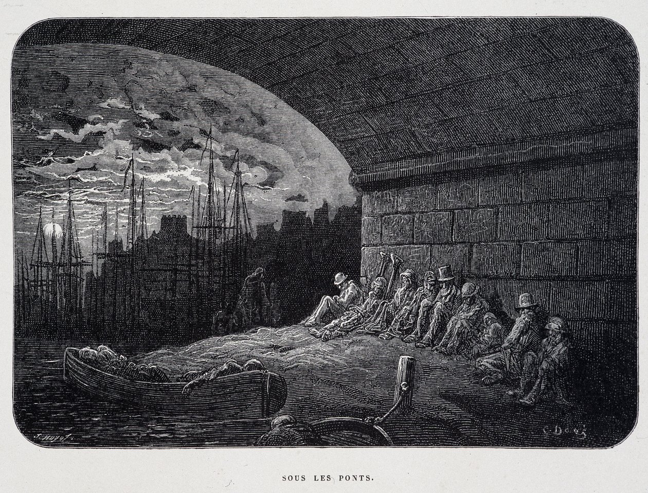 桥下流浪汉——古斯塔夫·多雷的《伦敦》 作者 古斯塔夫·多尔（Gustave Dore）