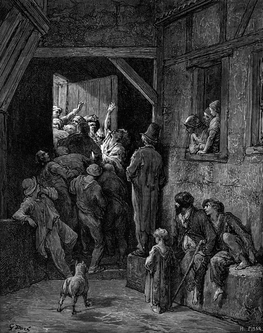 把他赶出去，Ratcliff 作者：古斯塔夫-多雷 作者 古斯塔夫·多尔（Gustave Dore）