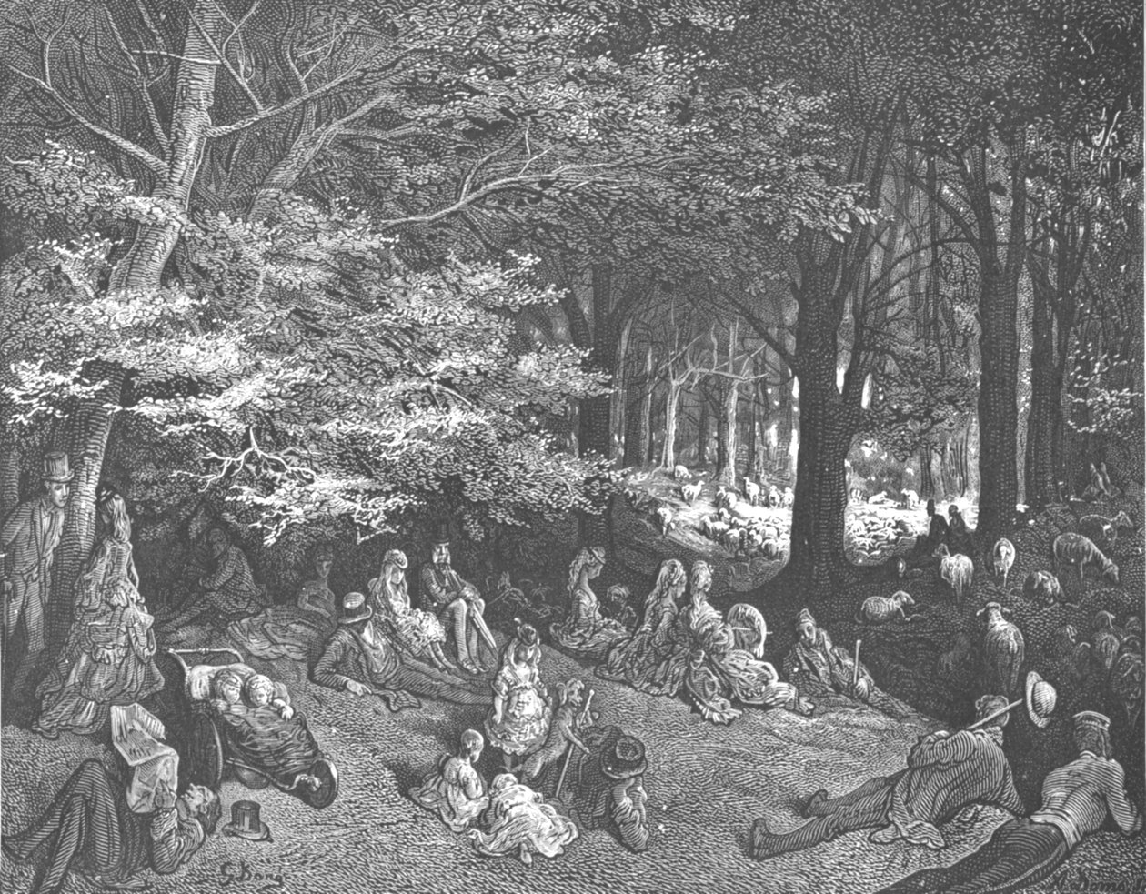 树下-摄政公园》，1872年。   作者 古斯塔夫·多尔（Gustave Dore）