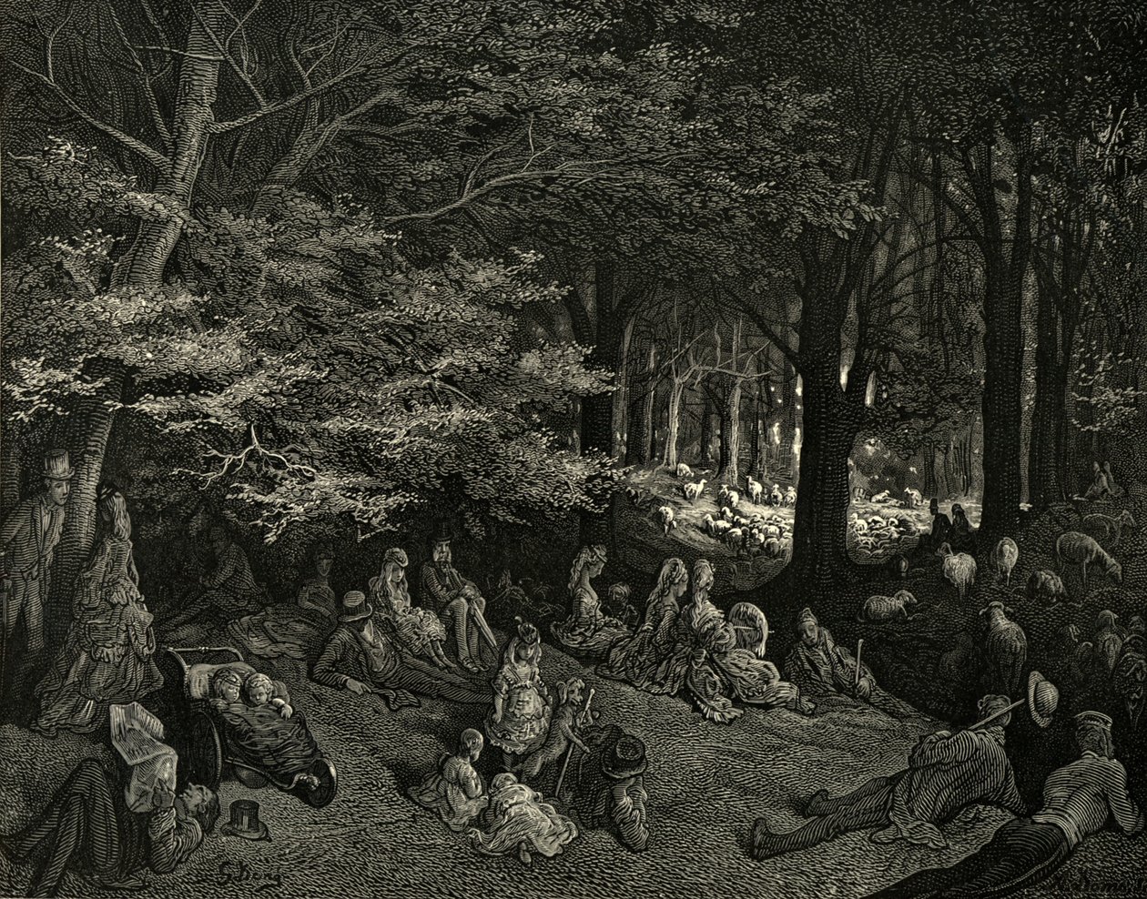 树下的摄政厅 作者 古斯塔夫·多尔（Gustave Dore）