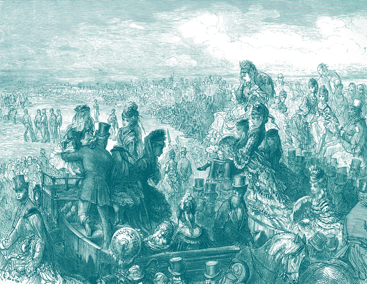 维多利亚时代的伦敦--多雷的板球场，作者是多雷 作者 古斯塔夫·多尔（Gustave Dore）