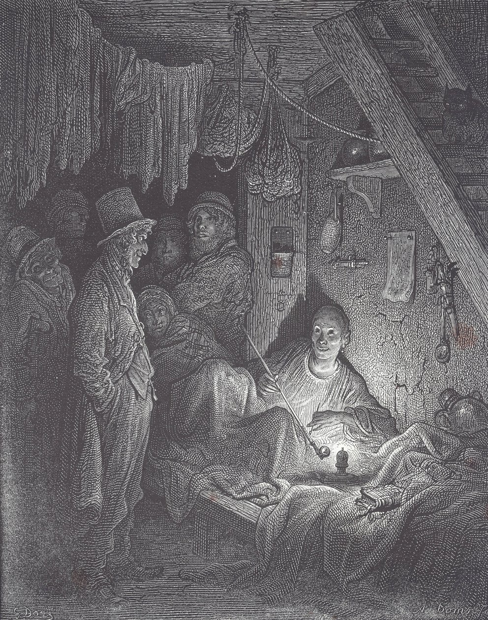 伦敦维多利亚时代的鸦片烟馆 作者 古斯塔夫·多尔（Gustave Dore）