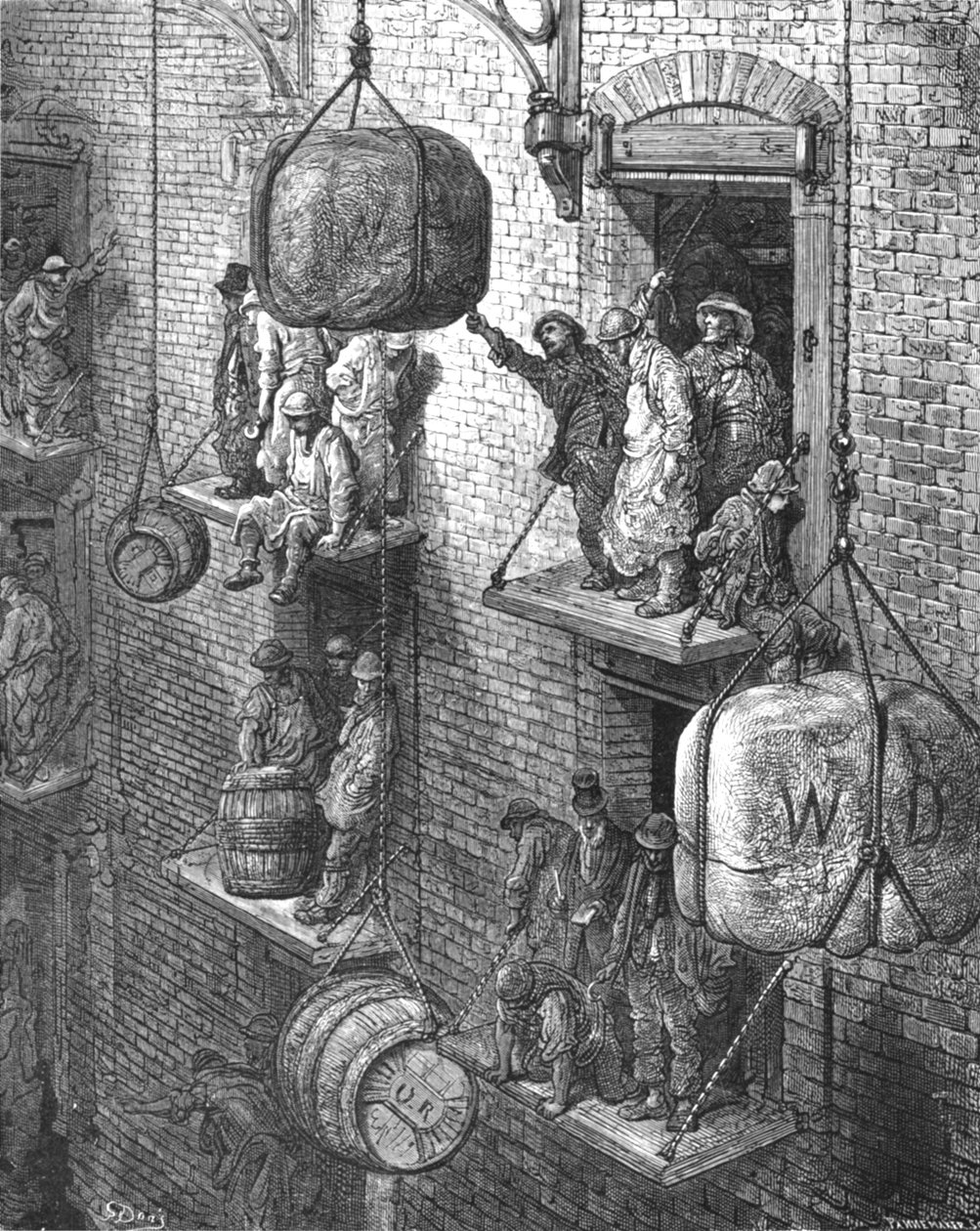 城市中的仓库》，1872年。   作者 古斯塔夫·多尔（Gustave Dore）