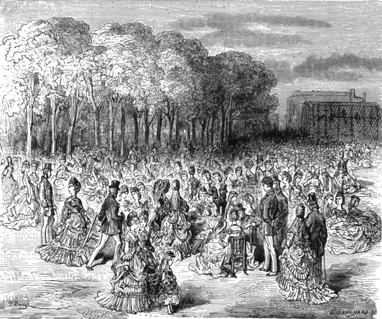 动物园--周日长廊》，1872年。   作者 古斯塔夫·多尔（Gustave Dore）