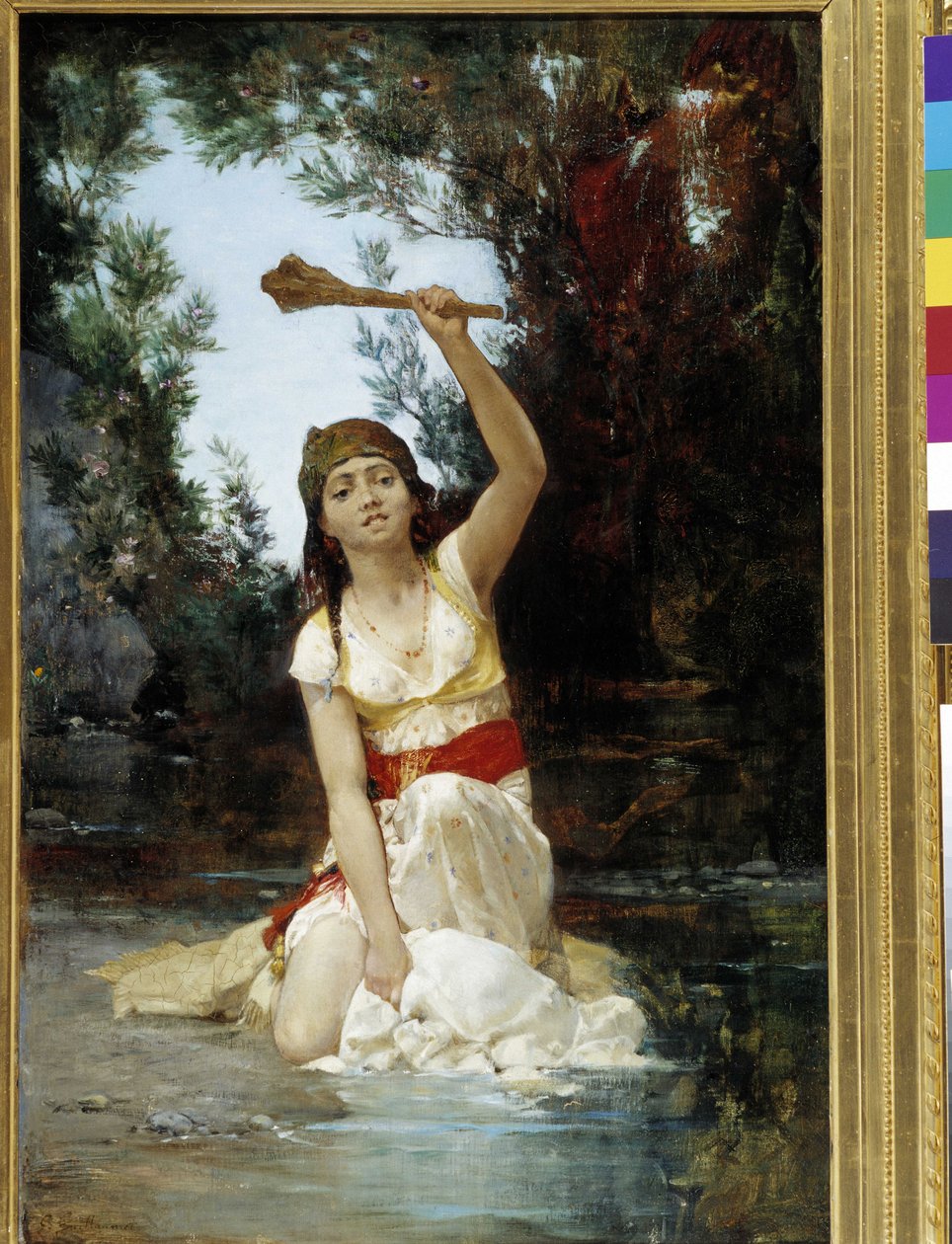 年轻的东方薰衣草。 古斯塔夫·纪尧美（Gustave Guillaumet，1840-1887）的绘画。 厘米 75x49 强制提及：收藏基金会问候普罗旺斯、马赛 作者 古斯塔夫·纪尧姆