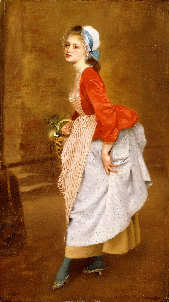 女服务员，1872年 作者 古斯塔夫·雅克（Gustave Jacquet）