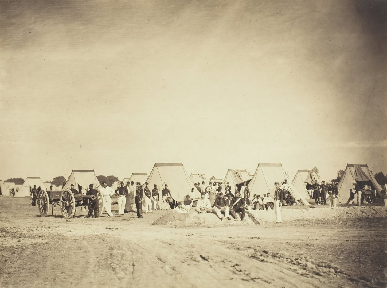 炮兵营，沙隆营，1857年。 作者 古斯塔夫·勒格雷