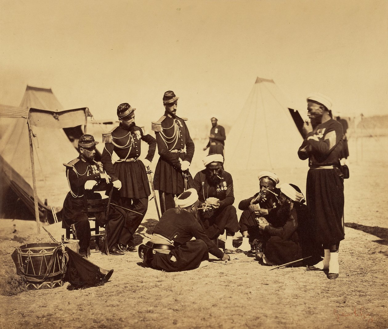 沙隆营地：宿营地的 Zouaves de la Garde（游击队 作者 古斯塔夫·勒格雷