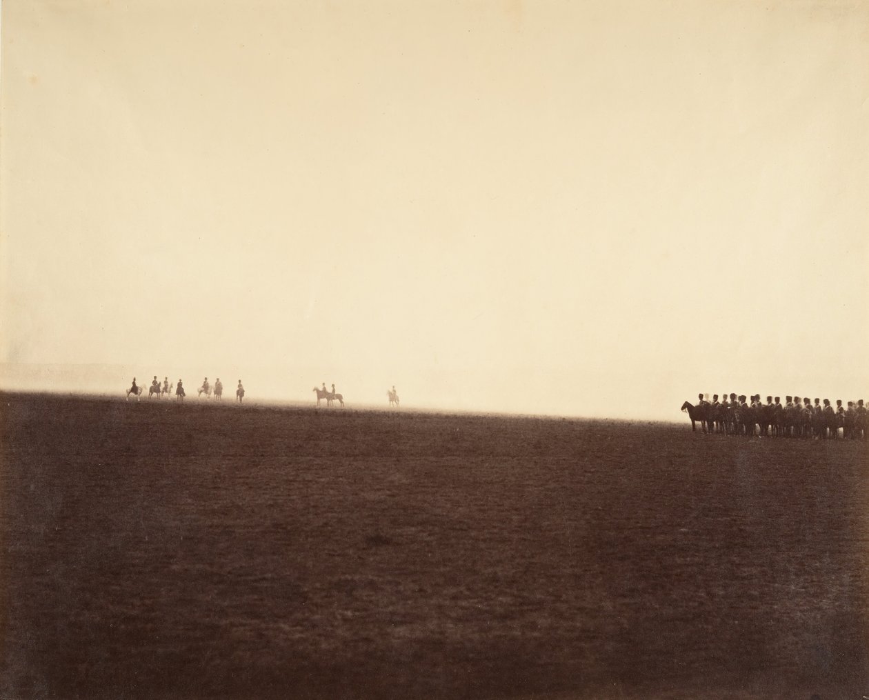 [骑兵演习，沙隆营地]，1857年。 作者 古斯塔夫·勒格雷