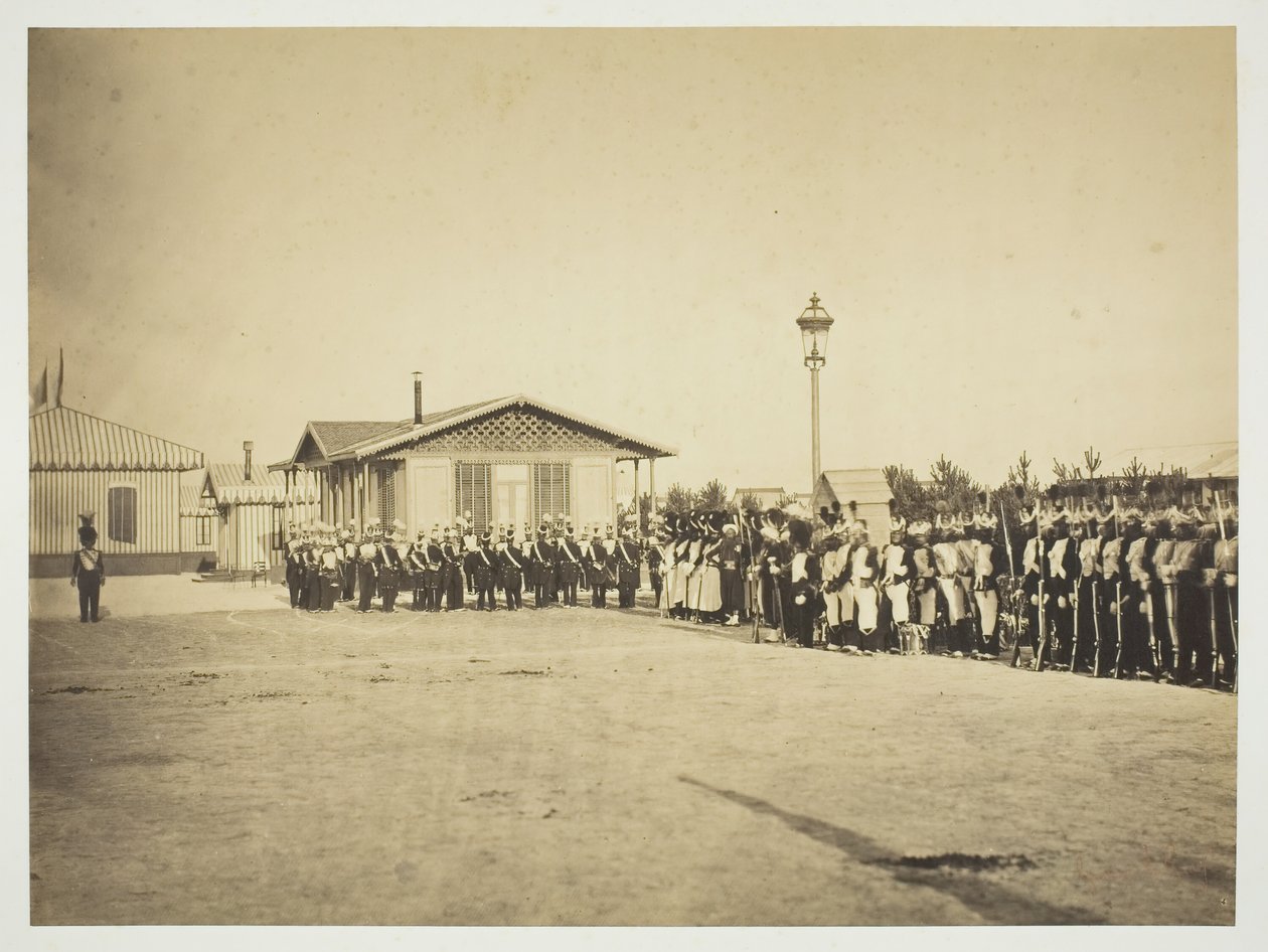 轻步兵士兵，沙隆营地，1857年。 作者 古斯塔夫·勒格雷