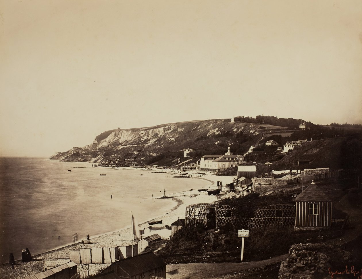 圣阿德雷德的海滩，与杜蒙浴场，1856年7月。 作者 古斯塔夫·勒格雷