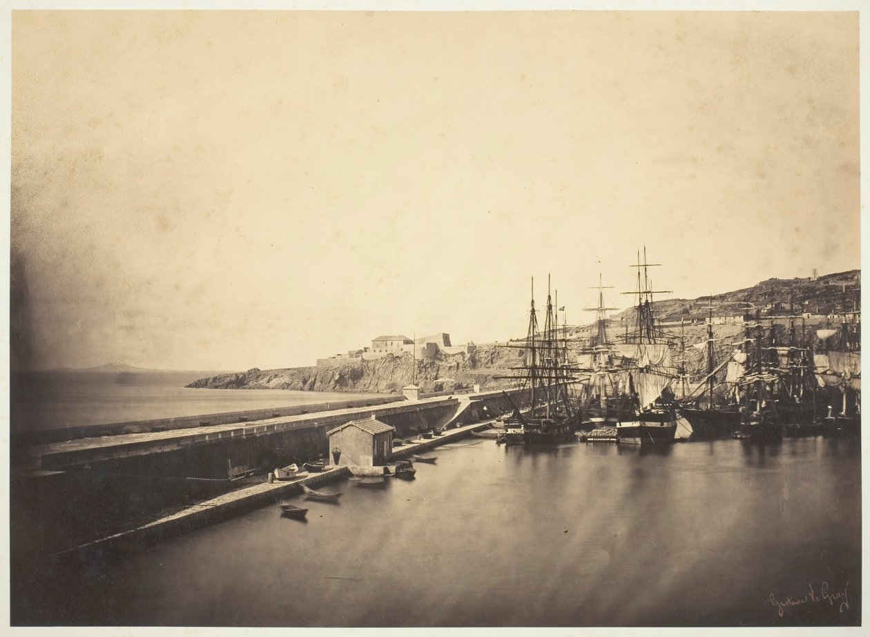 塞特的码头，1857年。 作者 古斯塔夫·勒格雷
