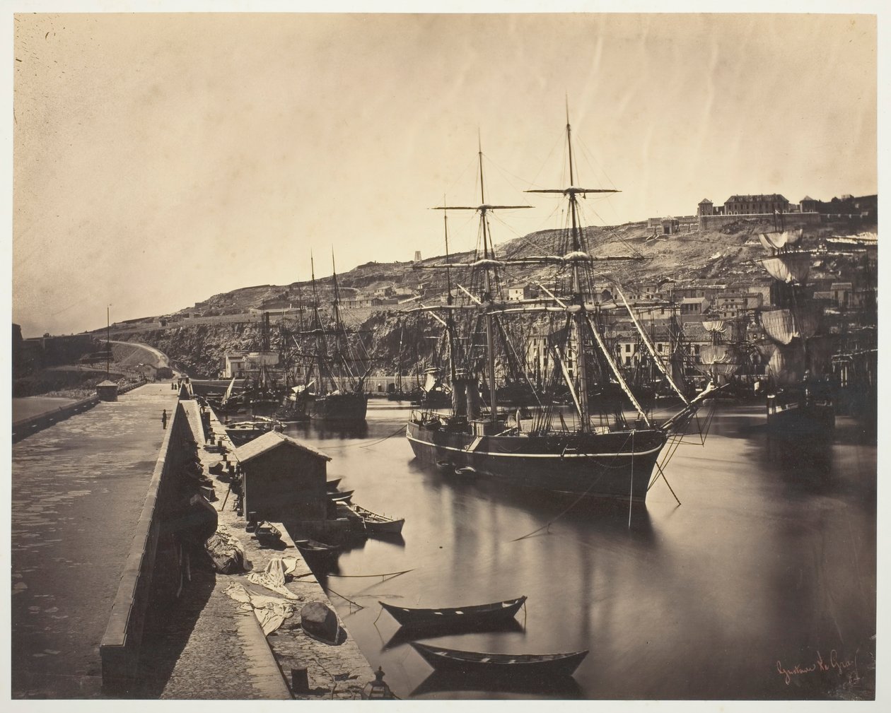 塞特的港口和城市-地中海塞特的港口和城市-地中海，1857年。 作者 古斯塔夫·勒格雷
