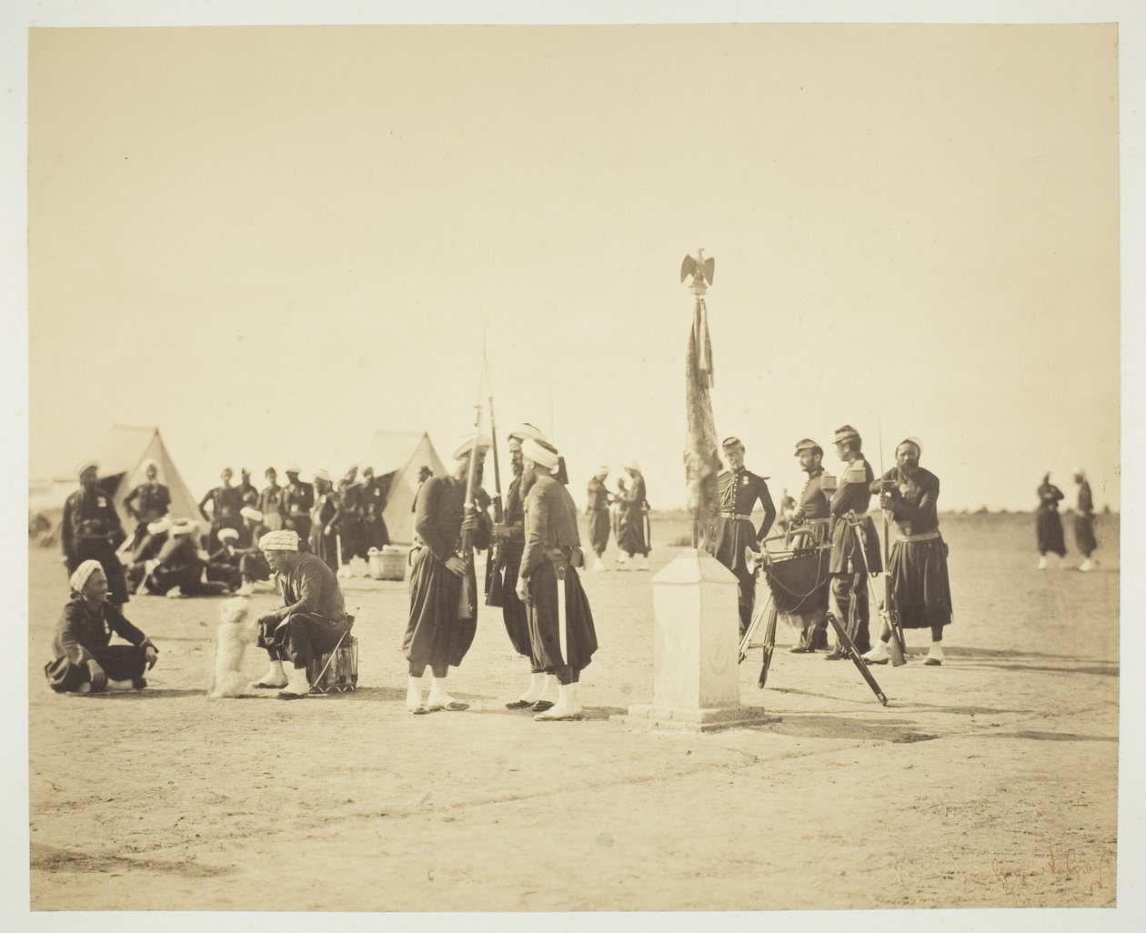 沙隆营 Zouave 团的升旗 作者 古斯塔夫·勒格雷