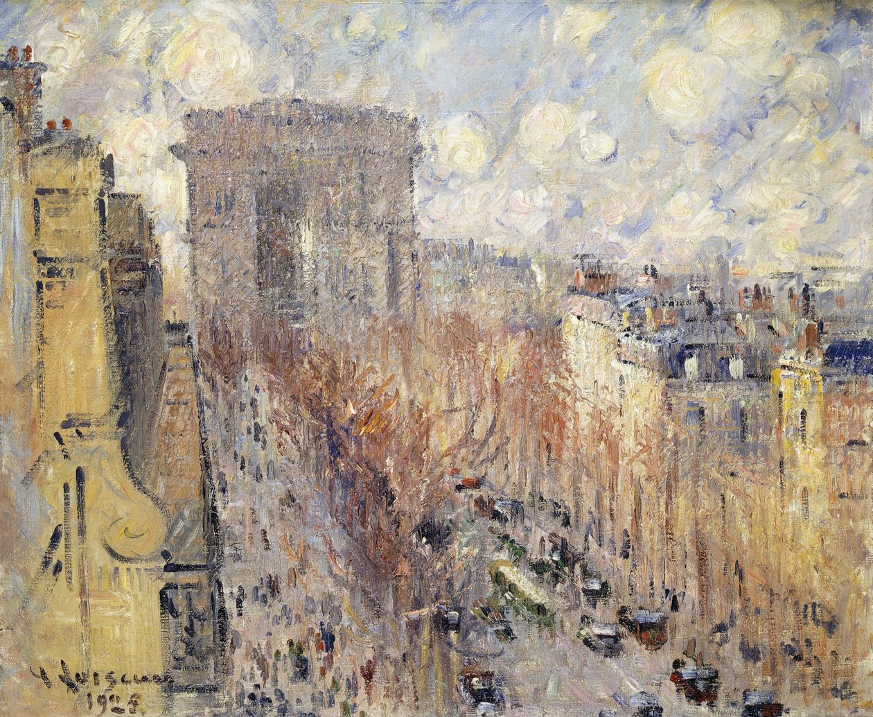 弗里德兰大街，巴黎，1925年 作者 古斯塔夫·洛索（Gustave Loiseau）