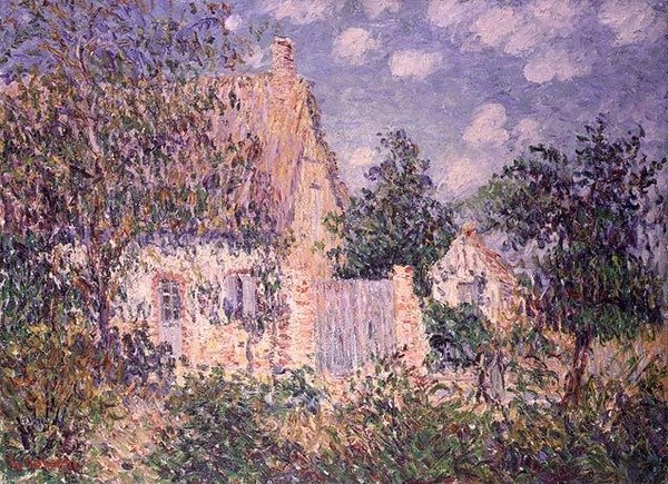Cottage at St. Cyr du Vaudreuil（布面油画） 作者 古斯塔夫·洛索（Gustave Loiseau）
