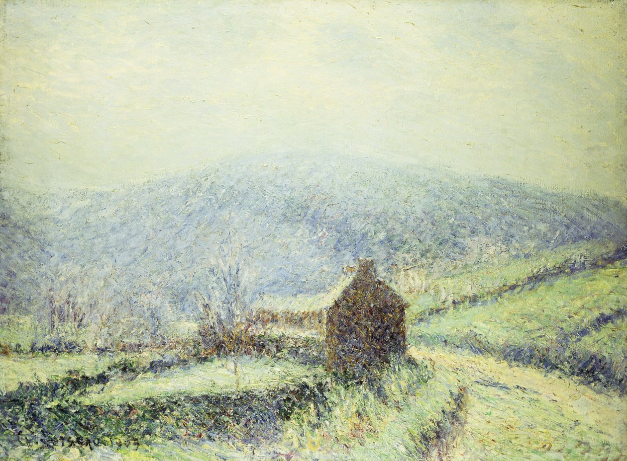 Finistere Huelgoat的Hoar Frost；盖莉·布兰奇（Gelee Blanche au）和侯厄瓜特（Houelgouat）Finistere，1903 作者 古斯塔夫·洛索（Gustave Loiseau）