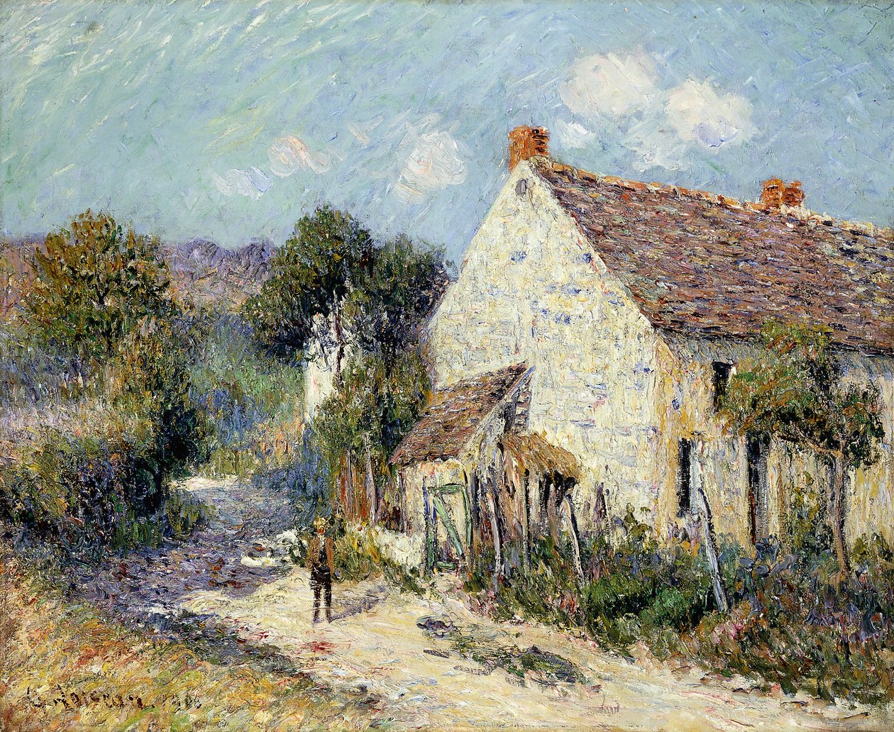 塞纳河和瓦兹省的景观；塞纳河畔瓦兹风景，1906年 作者 古斯塔夫·洛索（Gustave Loiseau）