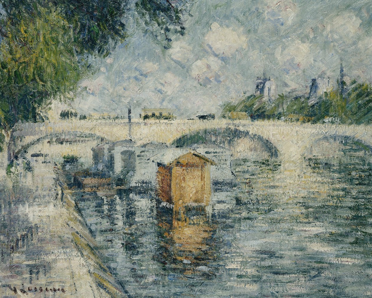 路易斯·菲利普桥，巴黎，1925年 作者 古斯塔夫·洛索（Gustave Loiseau）