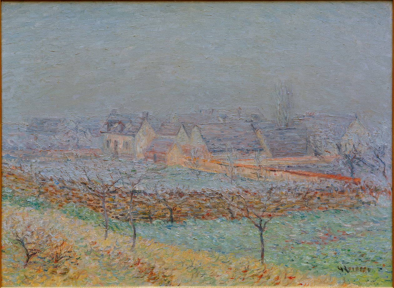 Le village au printemps – Vallée de la Seine aux Damps 作者 古斯塔夫·洛索（Gustave Loiseau）