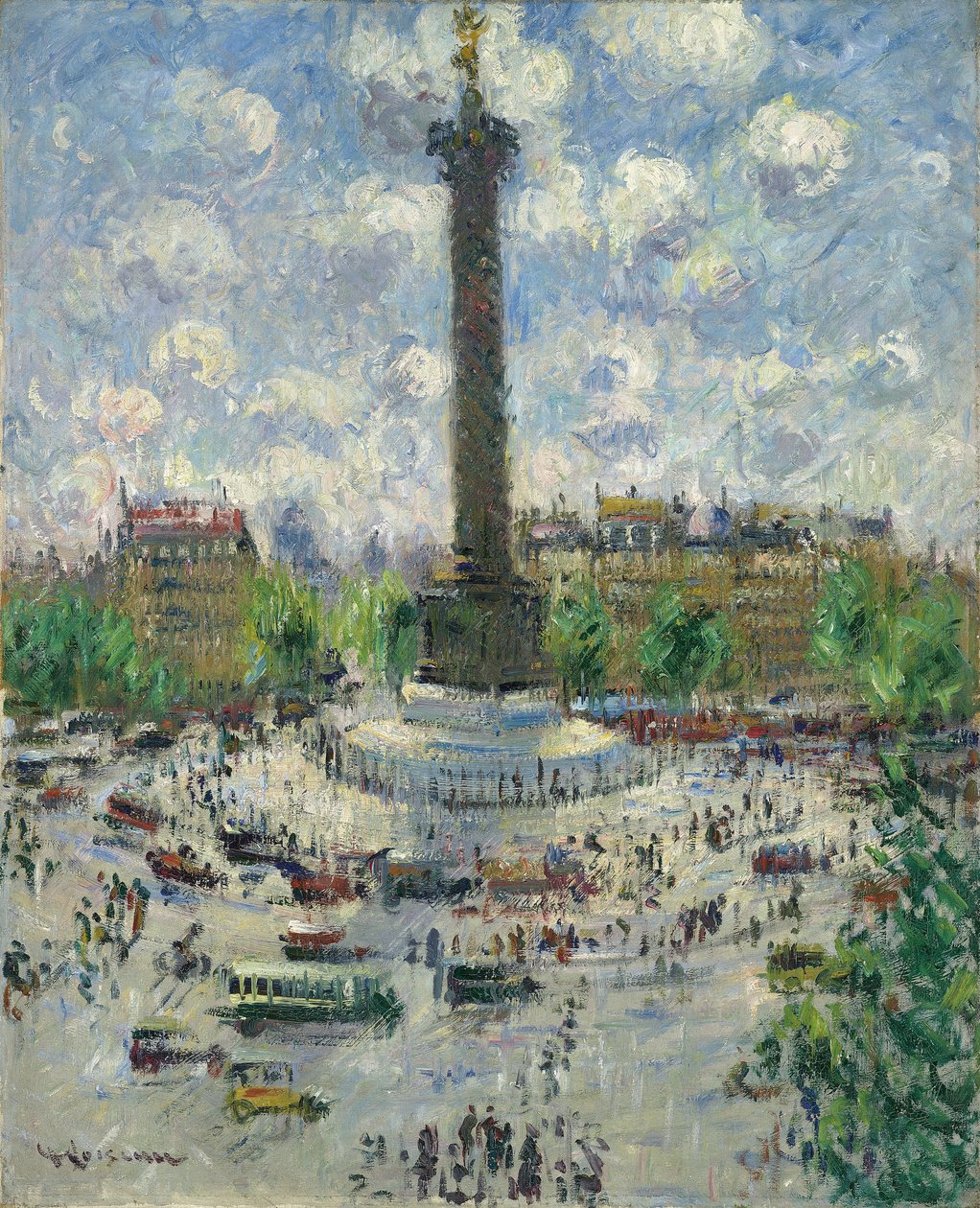 巴士底广场c。 1922年 作者 古斯塔夫·洛索（Gustave Loiseau）