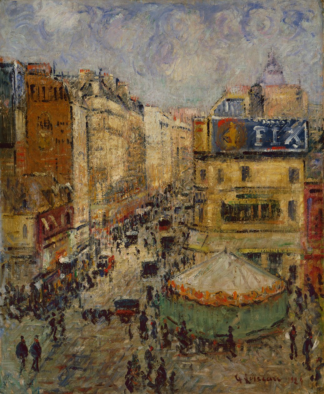 巴黎克里尼昂库尔街（Rue de Clignancourt）。 作者 古斯塔夫·洛索（Gustave Loiseau）