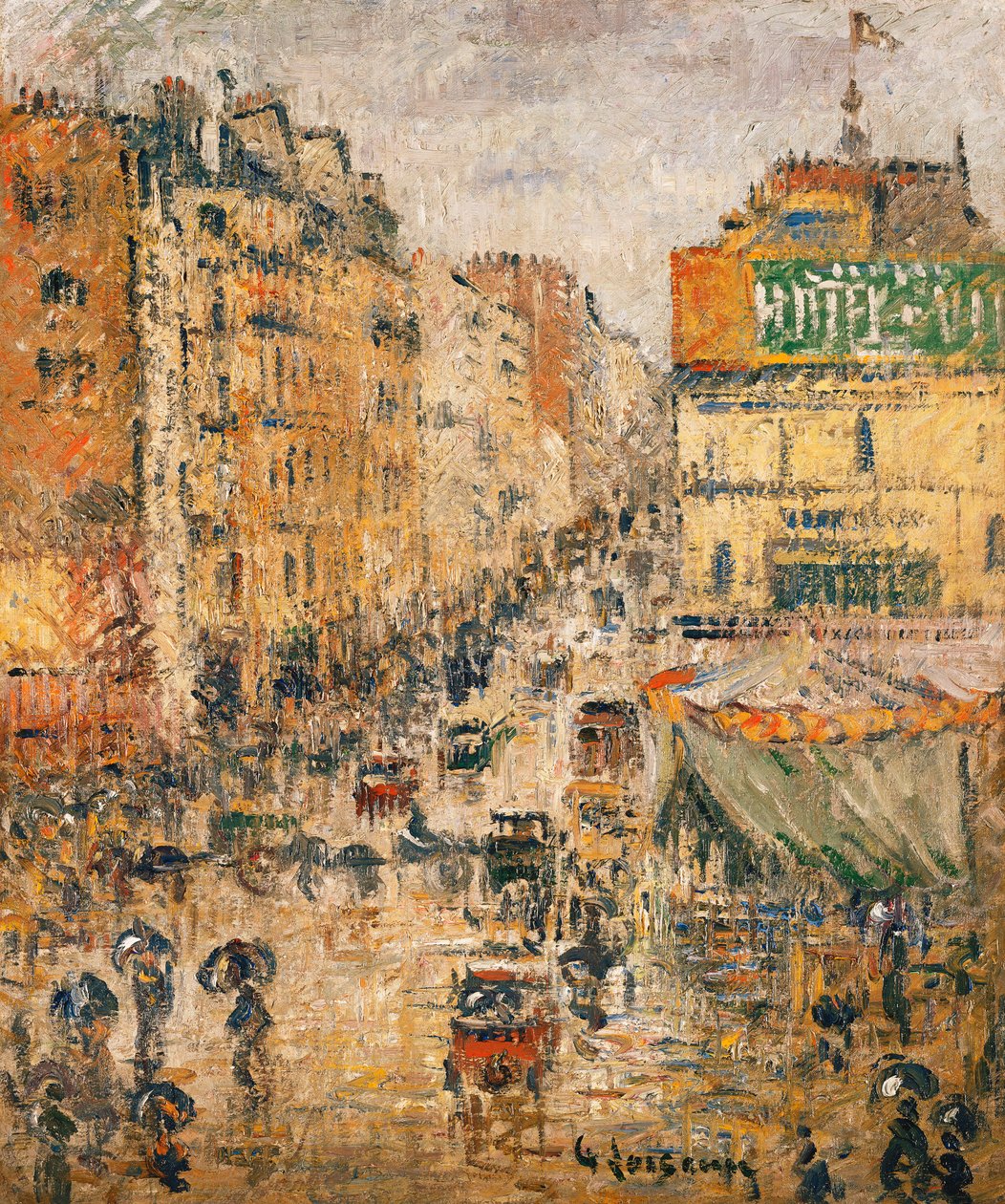 克里格南库尔街（Rue de Clignancourt），巴黎，约1924年 作者 古斯塔夫·洛索（Gustave Loiseau）
