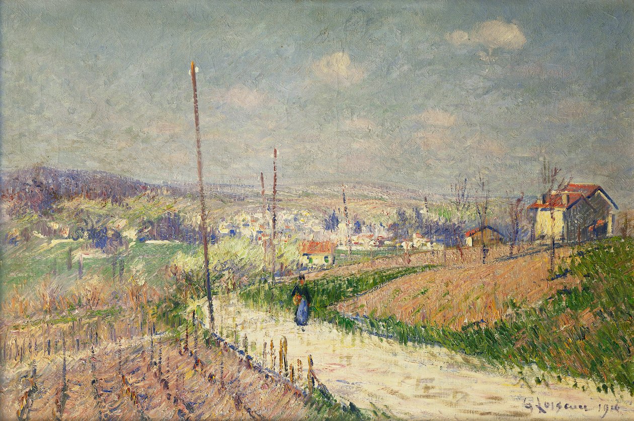 春天在法兰西岛； 1916年法兰西岛的春天 作者 古斯塔夫·洛索（Gustave Loiseau）