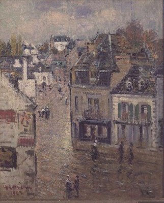 雨后的Pont Aven街 作者 古斯塔夫·洛索（Gustave Loiseau）