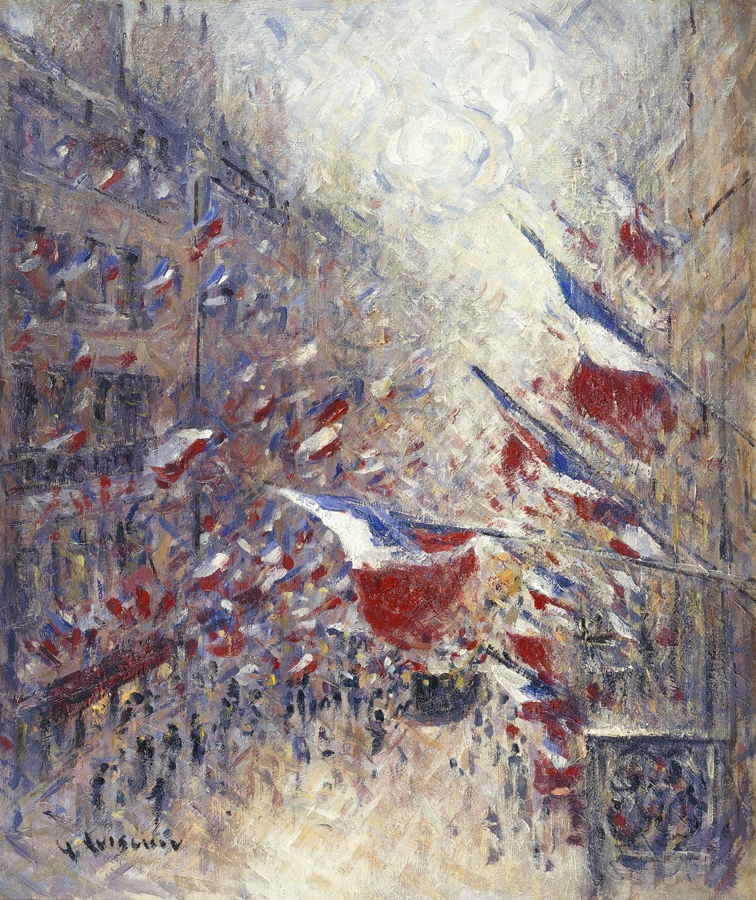 7月14日在巴黎， 作者 古斯塔夫·洛索（Gustave Loiseau）
