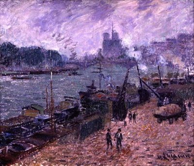 亨利四世桥（布面油画） 作者 古斯塔夫·洛索（Gustave Loiseau）