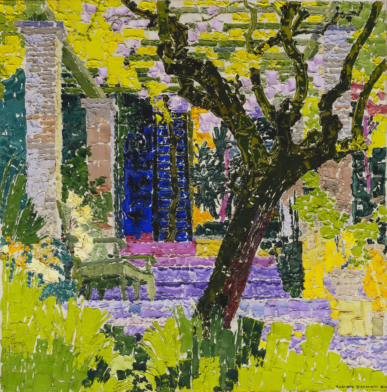 热闹的村庄； Le Village动漫，约1923年 作者 古斯塔夫·洛索（Gustave Loiseau）