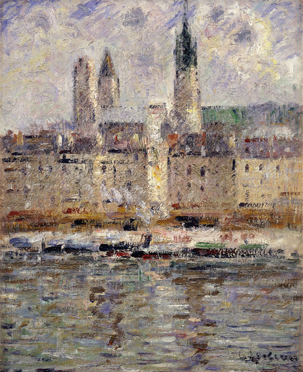 鲁昂风景；鲁昂风景，1927年 作者 古斯塔夫·洛索（Gustave Loiseau）
