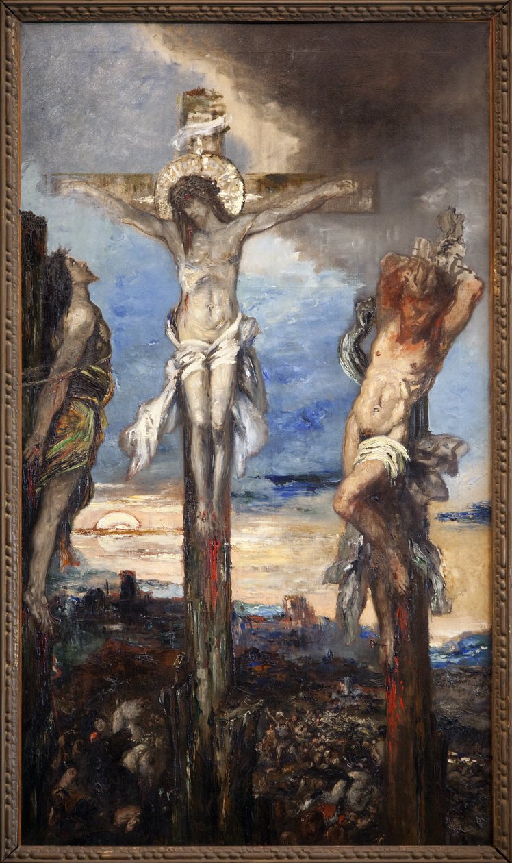 基督和两个小偷 作者 古斯塔夫·莫罗（Gustave Moreau）