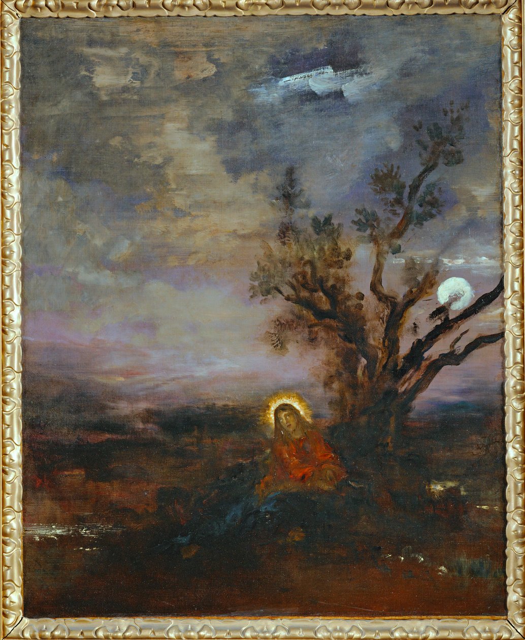 基督在橄榄山上（布面油画） 作者 古斯塔夫·莫罗（Gustave Moreau）
