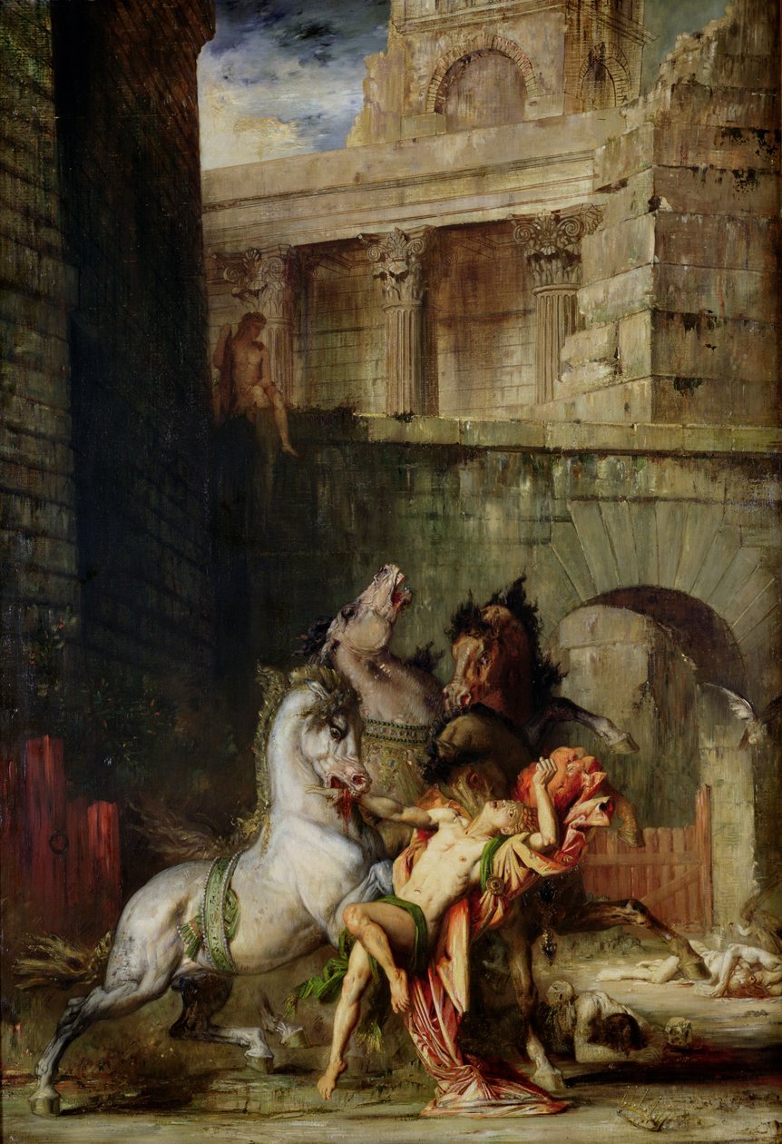 1865年被他的马吃掉的Diomedes 作者 古斯塔夫·莫罗（Gustave Moreau）