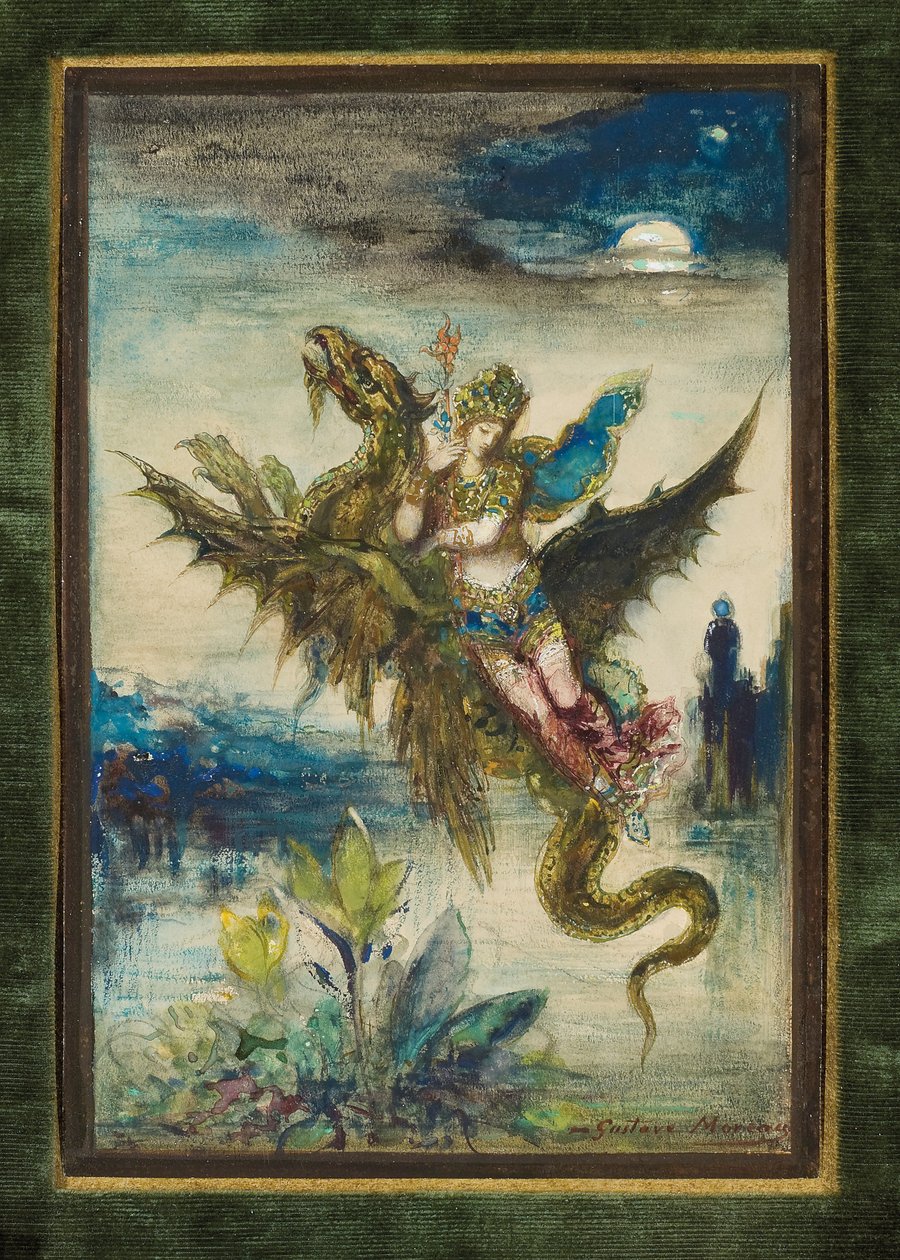 东方或周边之梦，约1881年 作者 古斯塔夫·莫罗（Gustave Moreau）