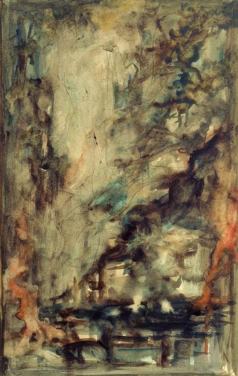 草图（适用于冒险家和护身符（？）） 作者 古斯塔夫·莫罗（Gustave Moreau）