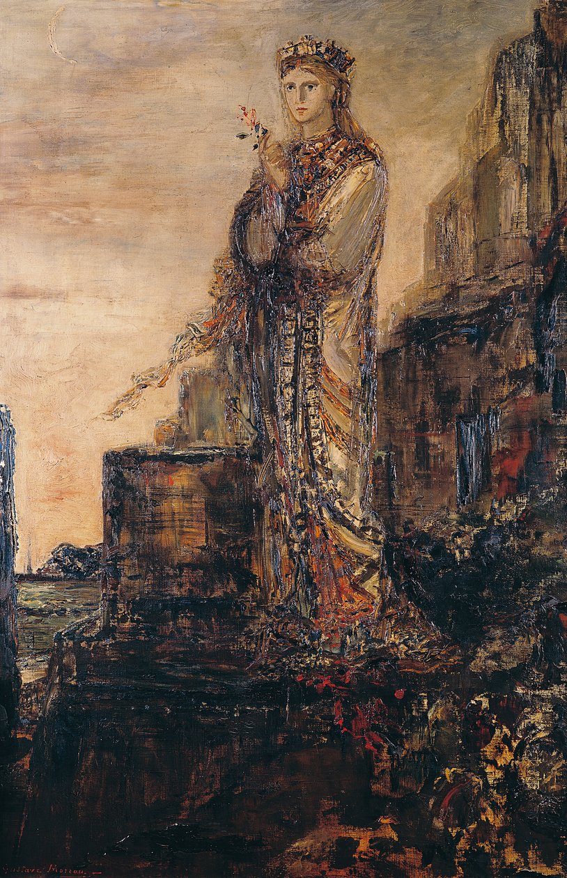 海伦在特洛伊城墙上 作者 古斯塔夫·莫罗（Gustave Moreau）
