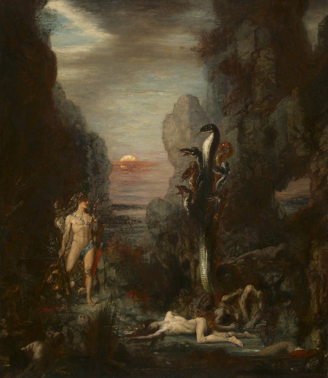 赫拉克勒斯与勒拿河九头蛇 作者 古斯塔夫·莫罗（Gustave Moreau）