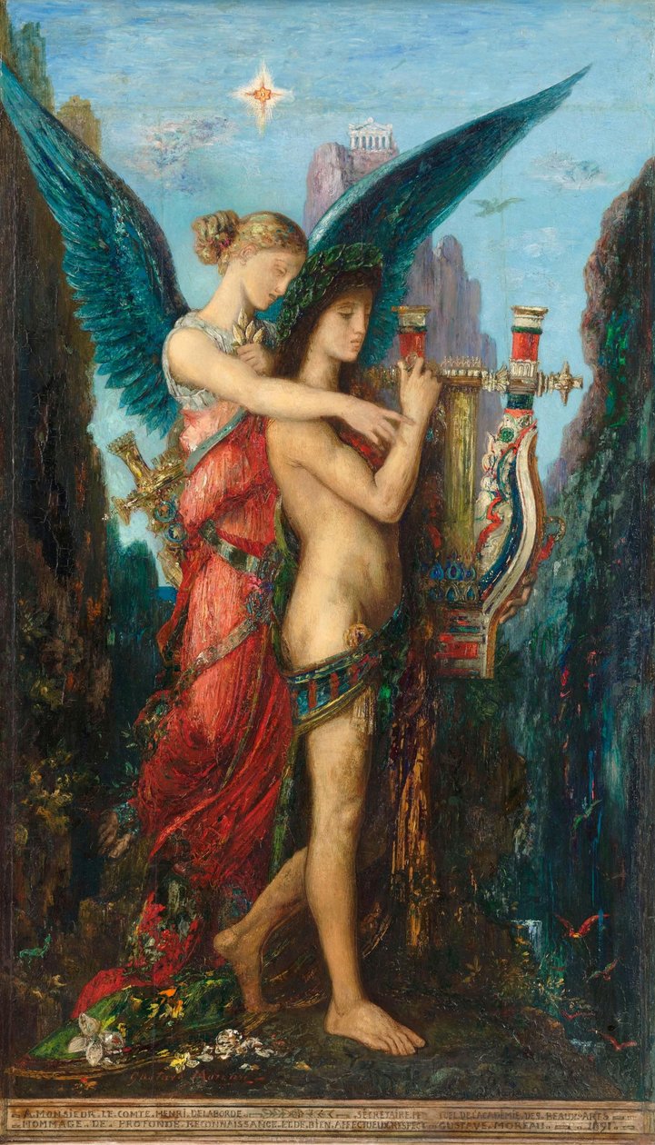 赫西俄德与缪斯女神 作者 古斯塔夫·莫罗（Gustave Moreau）