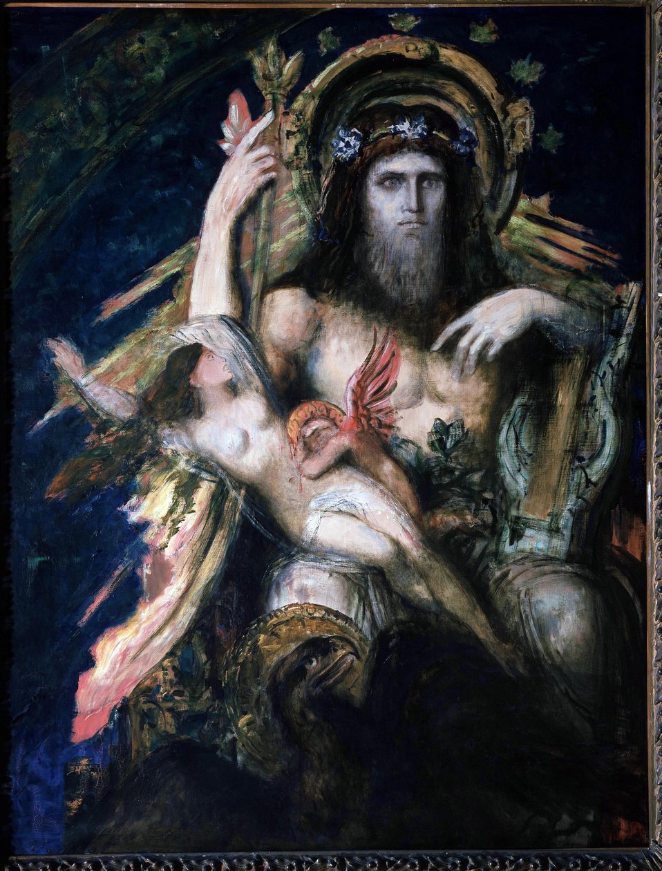 古斯塔夫·莫罗的木星（宙斯）和塞梅勒（炸毁）。 作者 古斯塔夫·莫罗（Gustave Moreau）